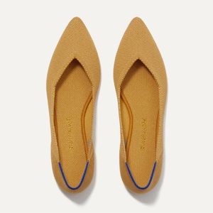 Rothy’s Pointed Toe ballet flats in Sunflower, Size 10